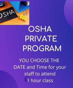 Private OSHA 3 HR Update: At Your Location or Via Live Webinar