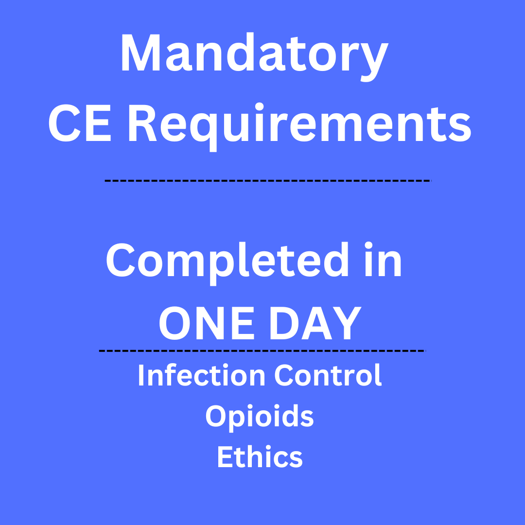 Mandatory CE Requirements: COMPLETE IN ONE DAY